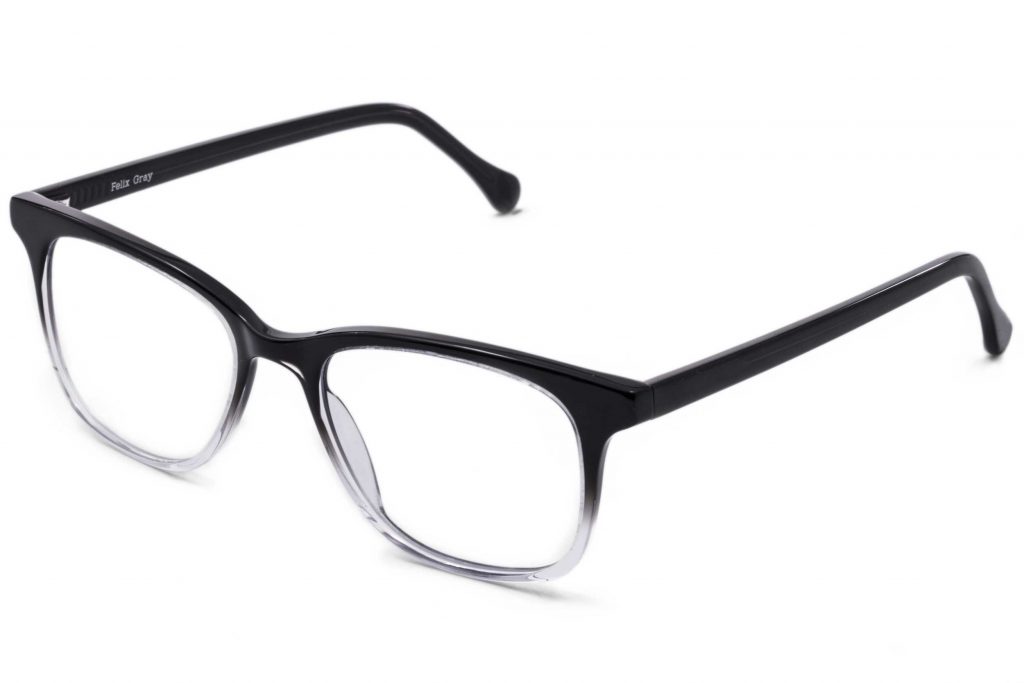 Black and clear Hopper eyeglasses