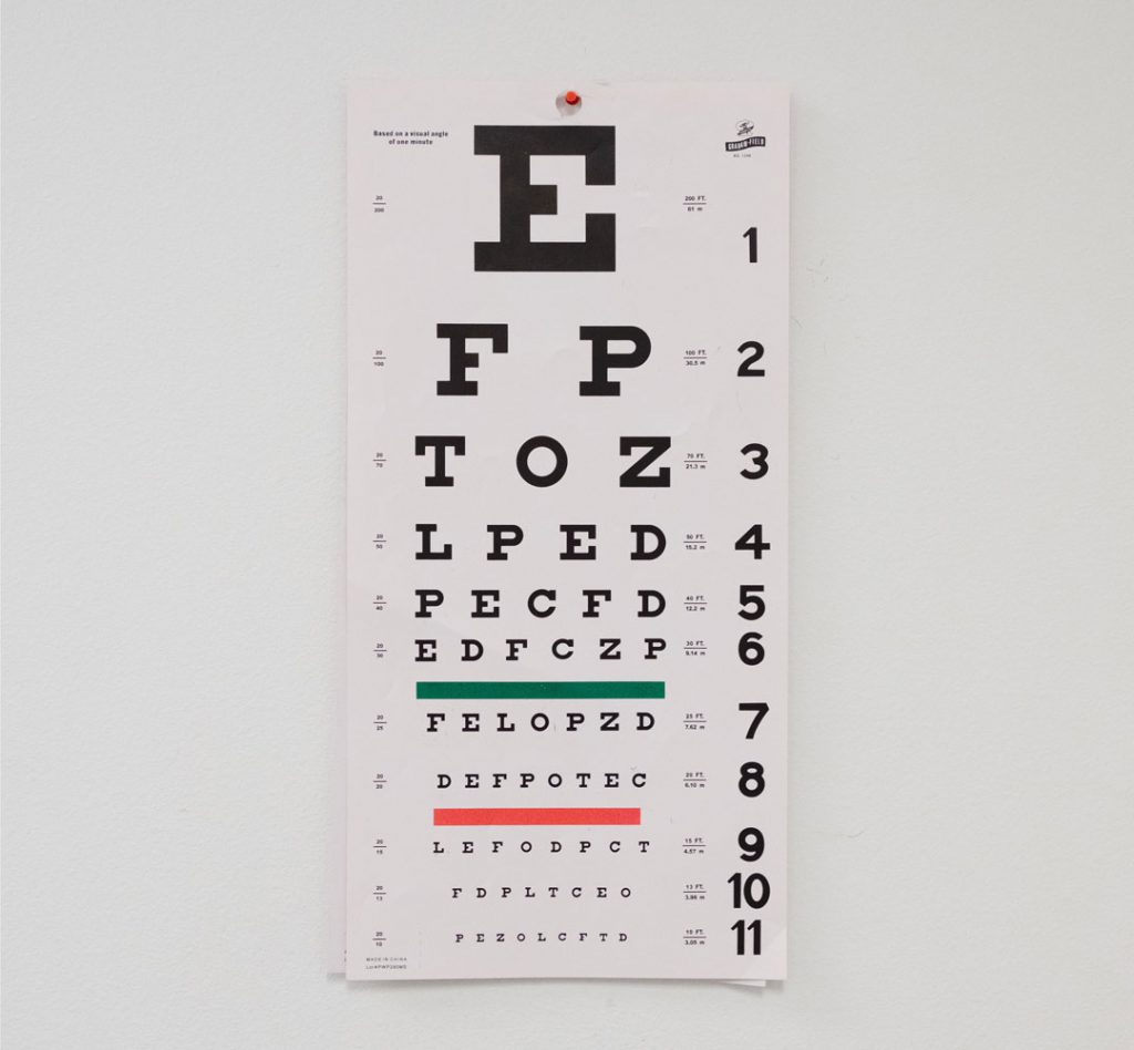 Eye vision chart