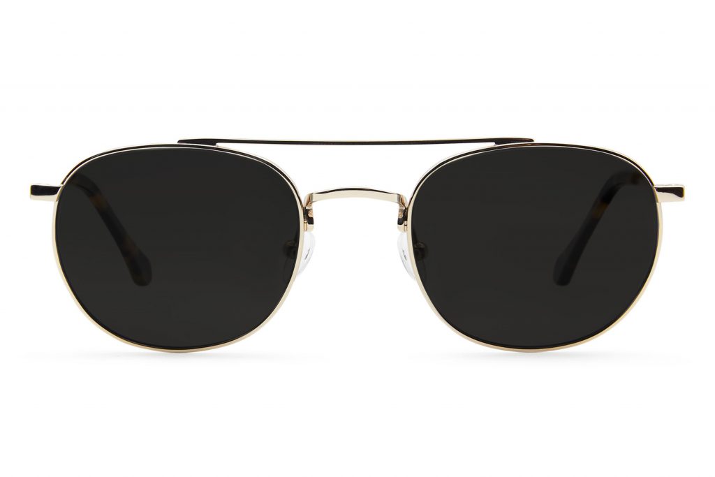 Gold metal Fermat sunglasses