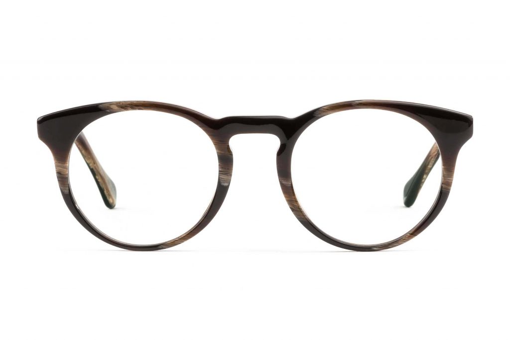 Small Round Turning Eyeglasses in Horn