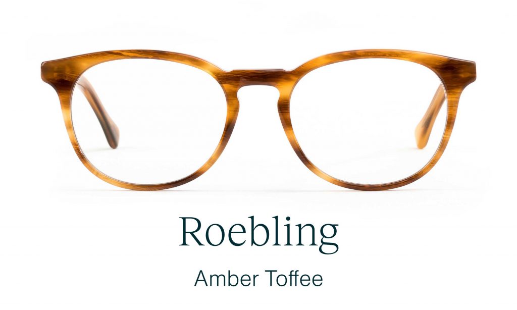 Round Amber Toffee Roebling Eyeglasses