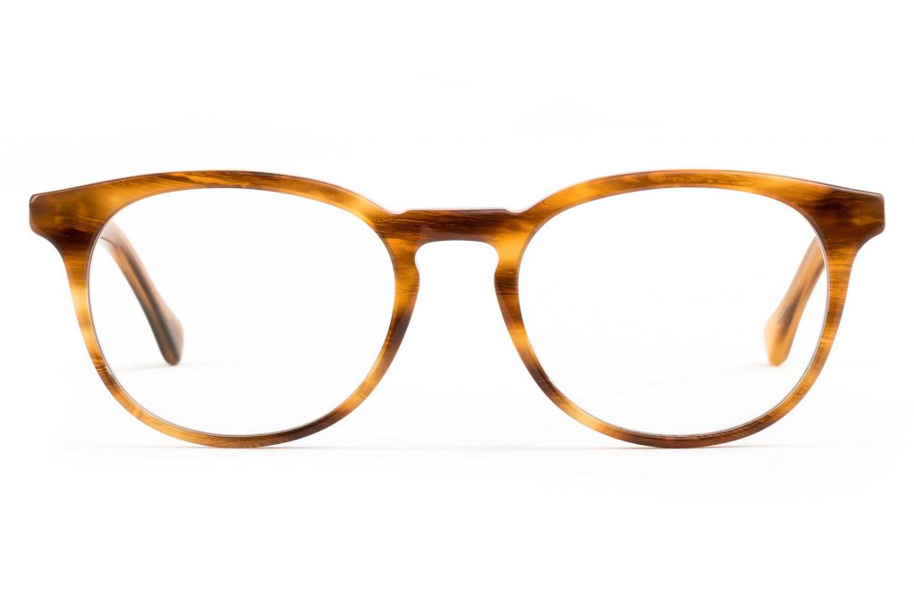 Image of amber toffee round eyeglasses