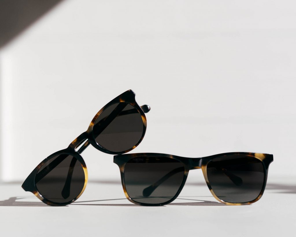 Two pairs of Felix Gray sunglasses