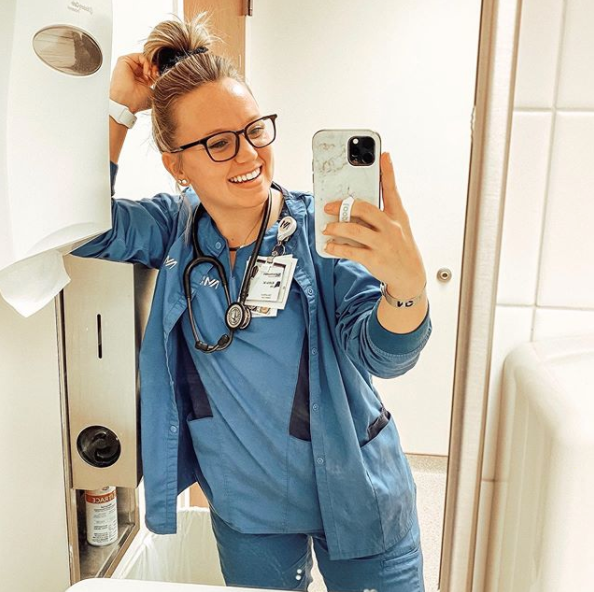 Registered female nurse Kahla Walker