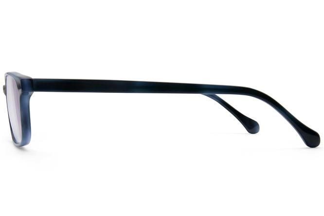 Carver eyeglasses in midnight surf viewed from side