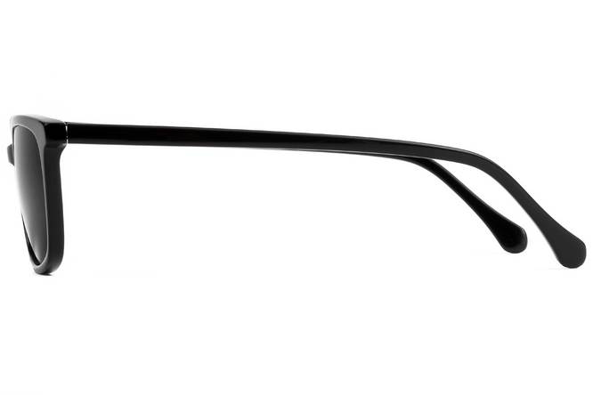 Faraday sunglasses in black viewed from side