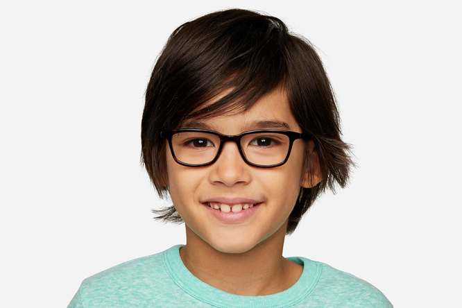 Faraday K1 eyeglasses in mahogany on male model viewed from front