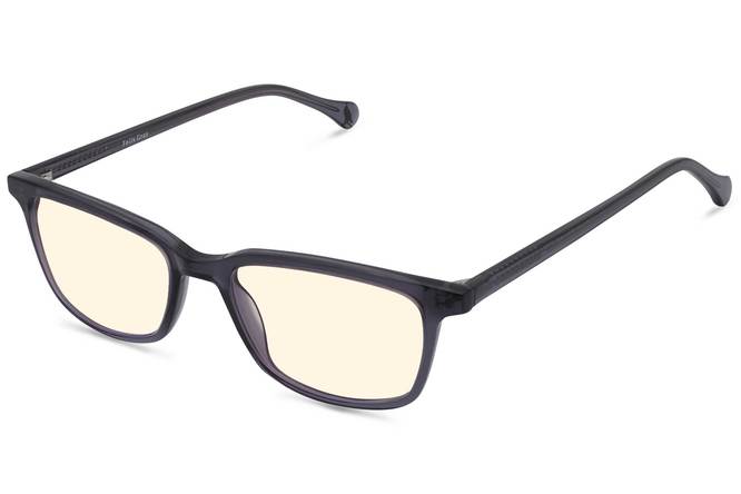 Faraday K1 sleepglasses in graphite viewed from angle