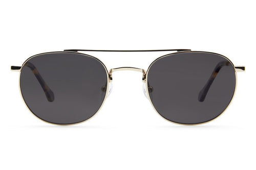 Fermat sunglasses in gold viewed from front