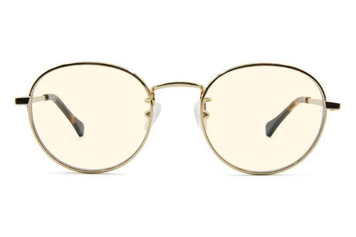 Hamilton sleepglasses in gold viewed from front