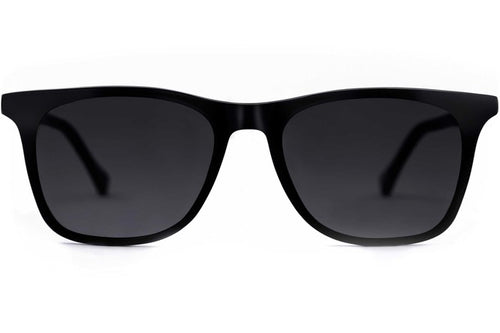 Jemison sunglasses in black viewed from front