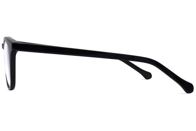Roebling K2 eyeglasses in black viewed from side