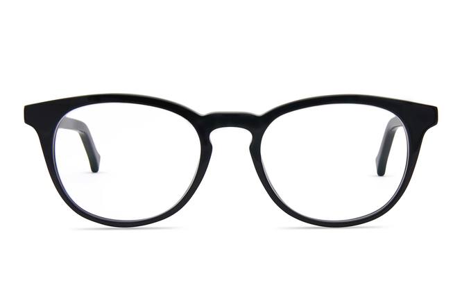 Roebling K2 eyeglasses in black viewed from front