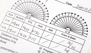 Eyeglasses prescription