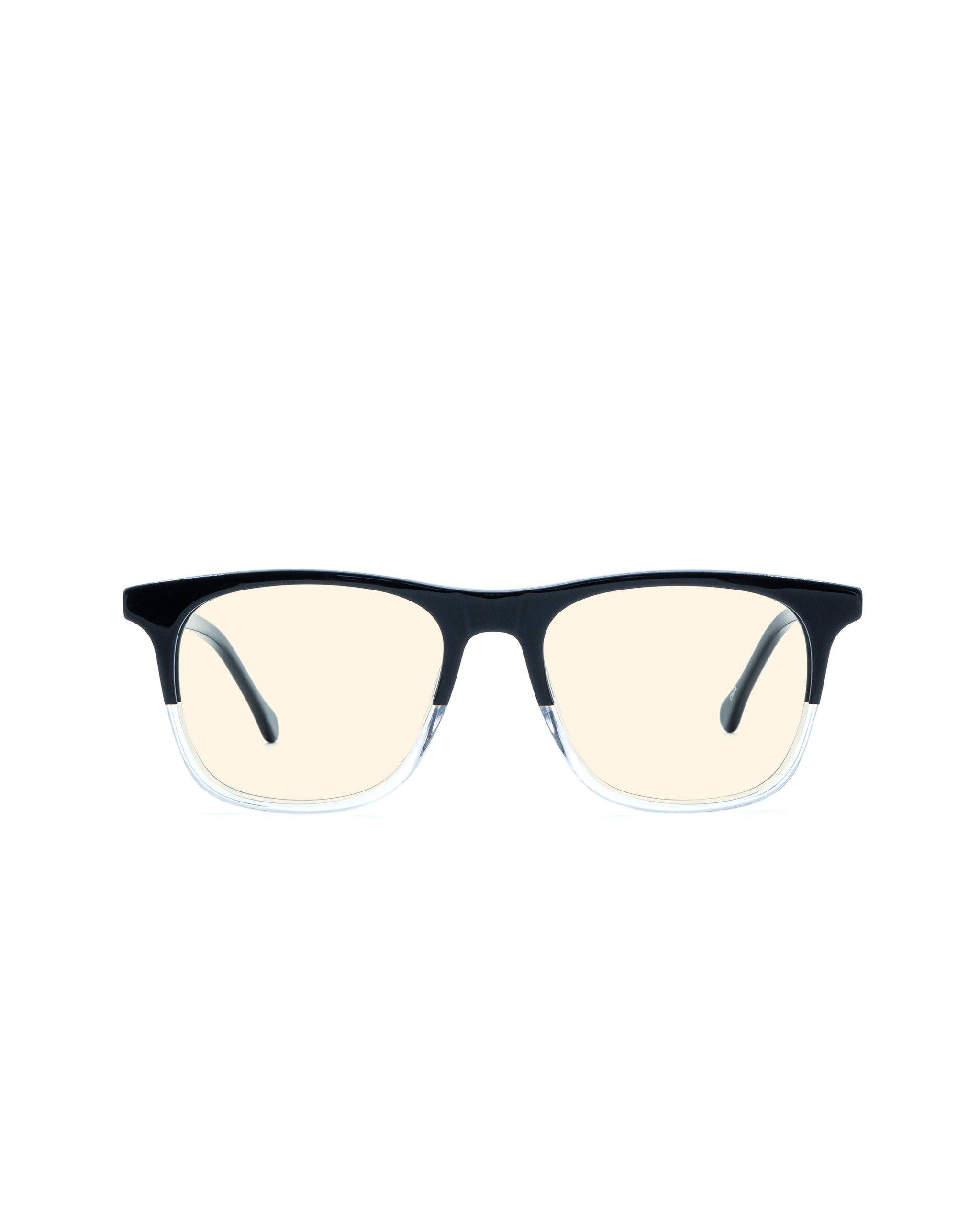Jemison Blue Light Glasses - Black frame with Amber Plano lenses