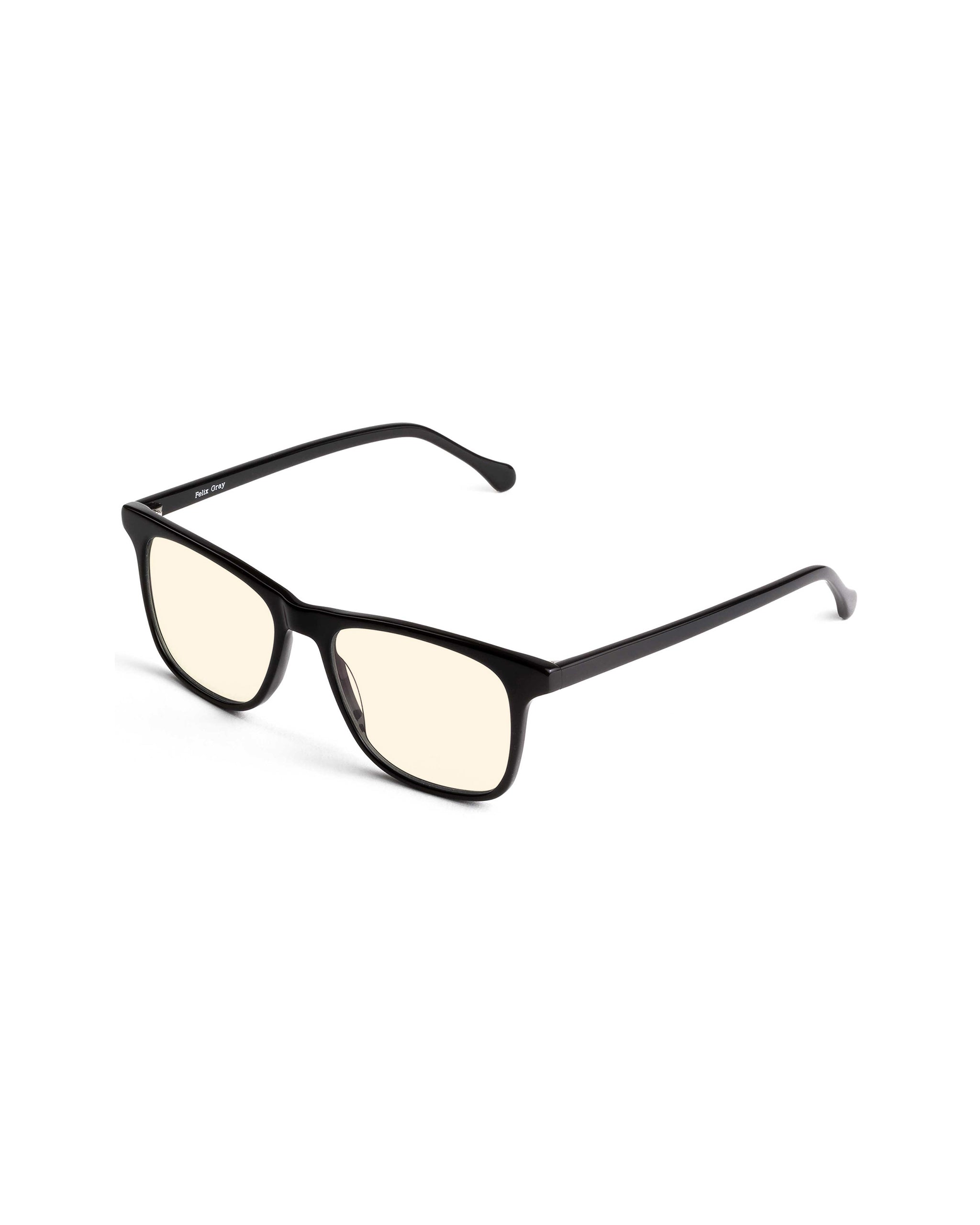 Jemison Blue Light Glasses - Black frame with Amber Plano lenses