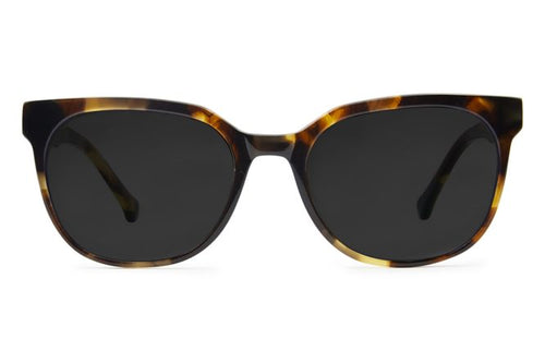 Kelvin sunglasses in whiskey tortoise viewed from front