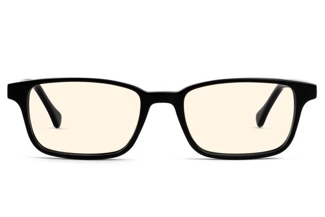 Carver sleepglasses in black viewed from front