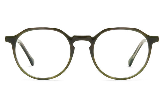 Franklin eyeglasses in artichoke viewed from front