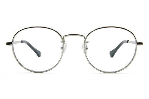 Hamilton eyeglasses in silver viewed from front