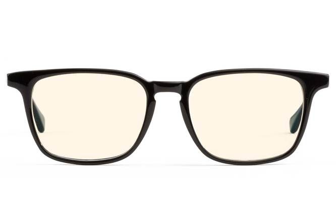 Nash sleepglasses in black viewed from front