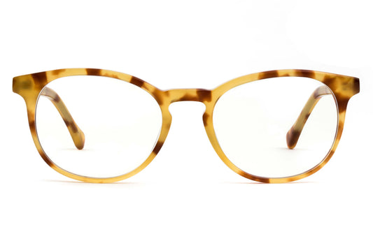 Roebling clear Eyeglasses in Dandelion viewed from front