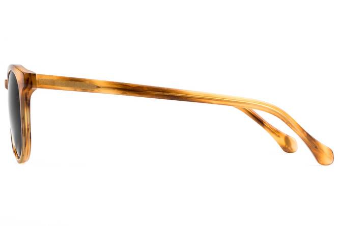 Roebling sunglasses in amber toffee viewed from side
