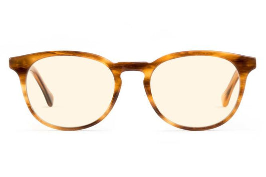 Roebling sleepglasses in amber toffee viewed from front