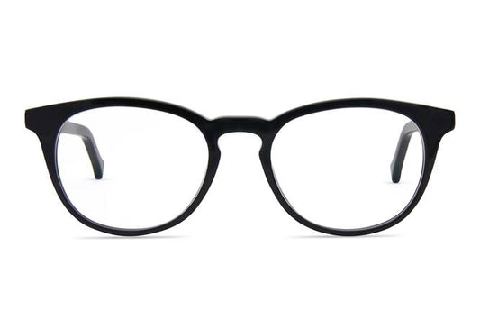 Roebling K2 eyeglasses in black viewed from front