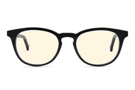 Roebling K2 sleepglasses in black viewed from front