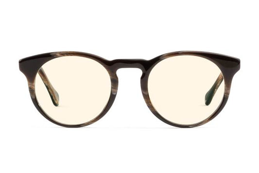 Turing sleepglasses in horn viewed from front