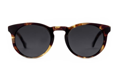 Turing sunglasses in whiskey tortoise viewed from front